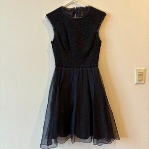 TED BAKER LONDON LACE/SILK/TULLE DRESS, SIZE 0